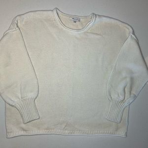 Madewell, small crewneck, sweater, ivory